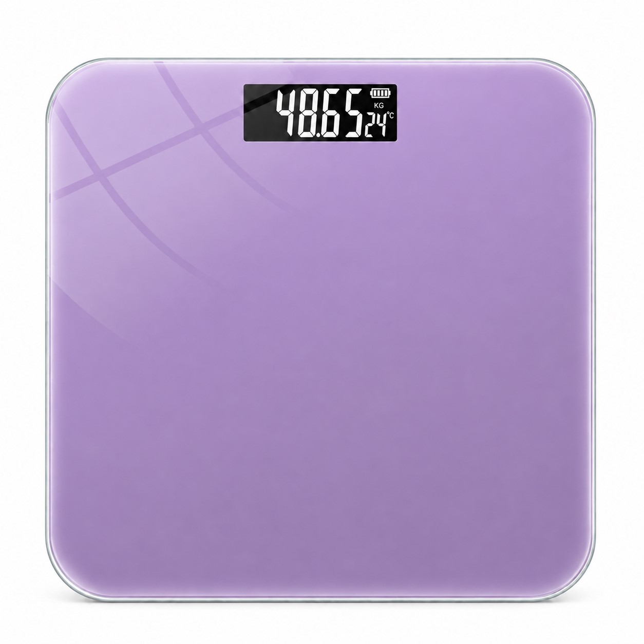 Smart Plastic Bathroom Scale — Aurora Purple