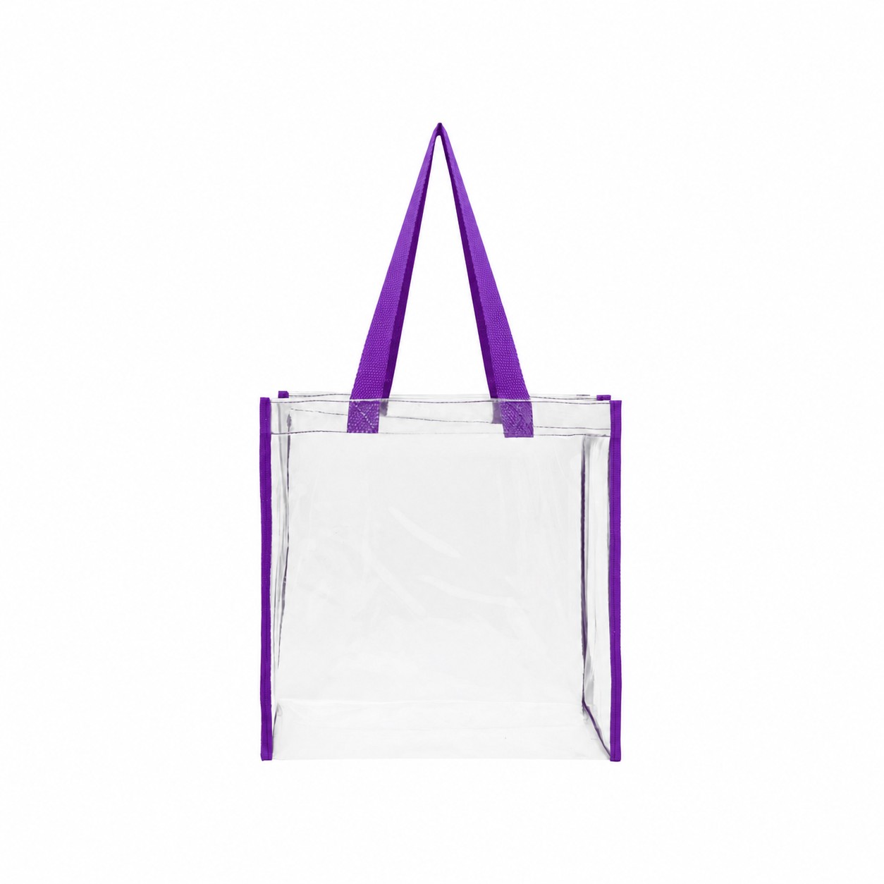 PVC Carry Handles Tote Bag — Purple