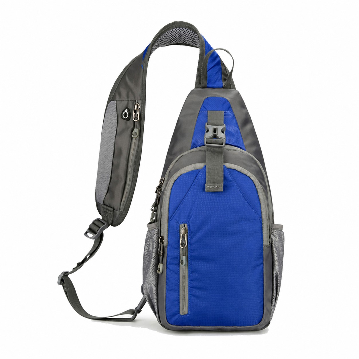 Nylon Single Strap Sling Bag — Blue
