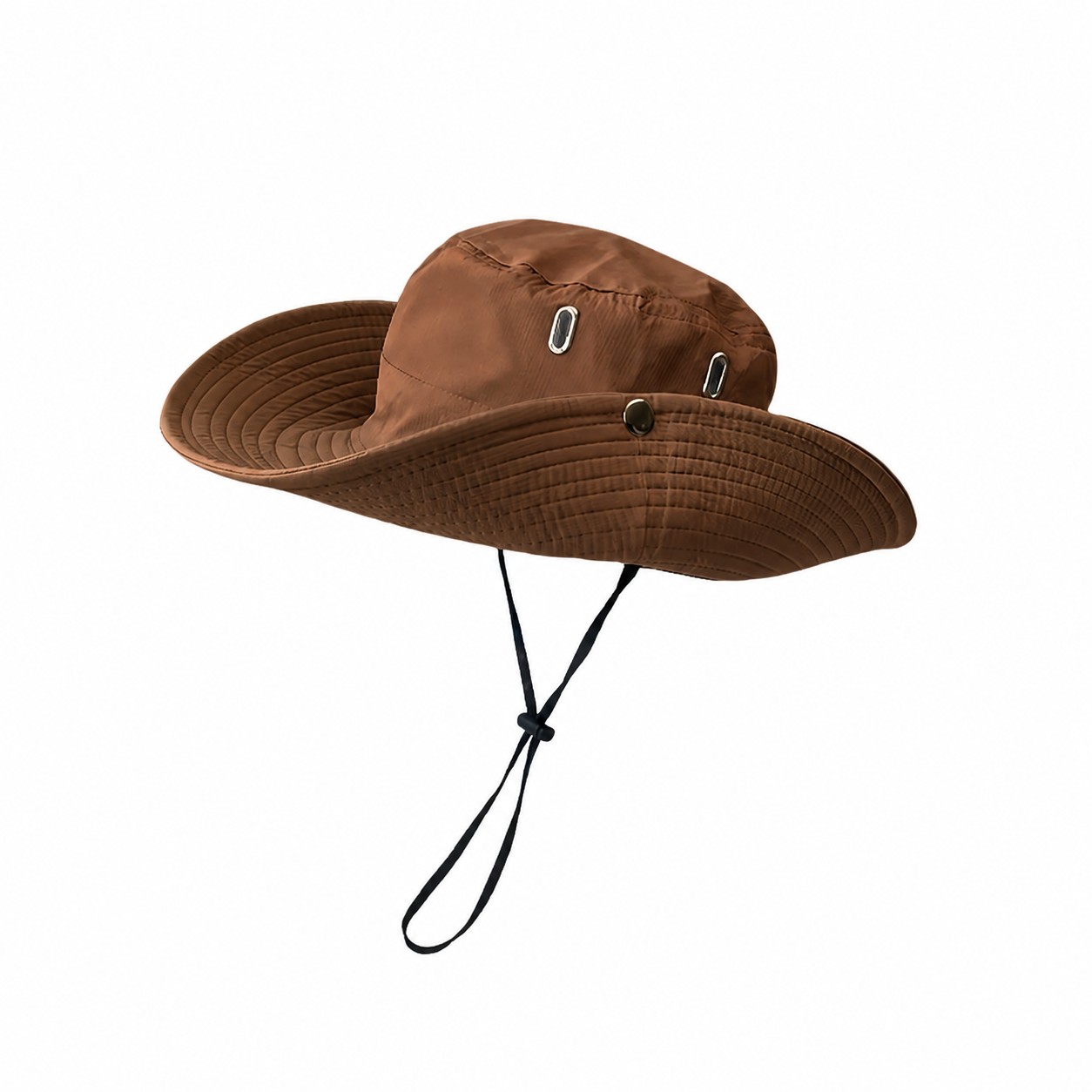 Polyester Boonie Sun Hat — Brown