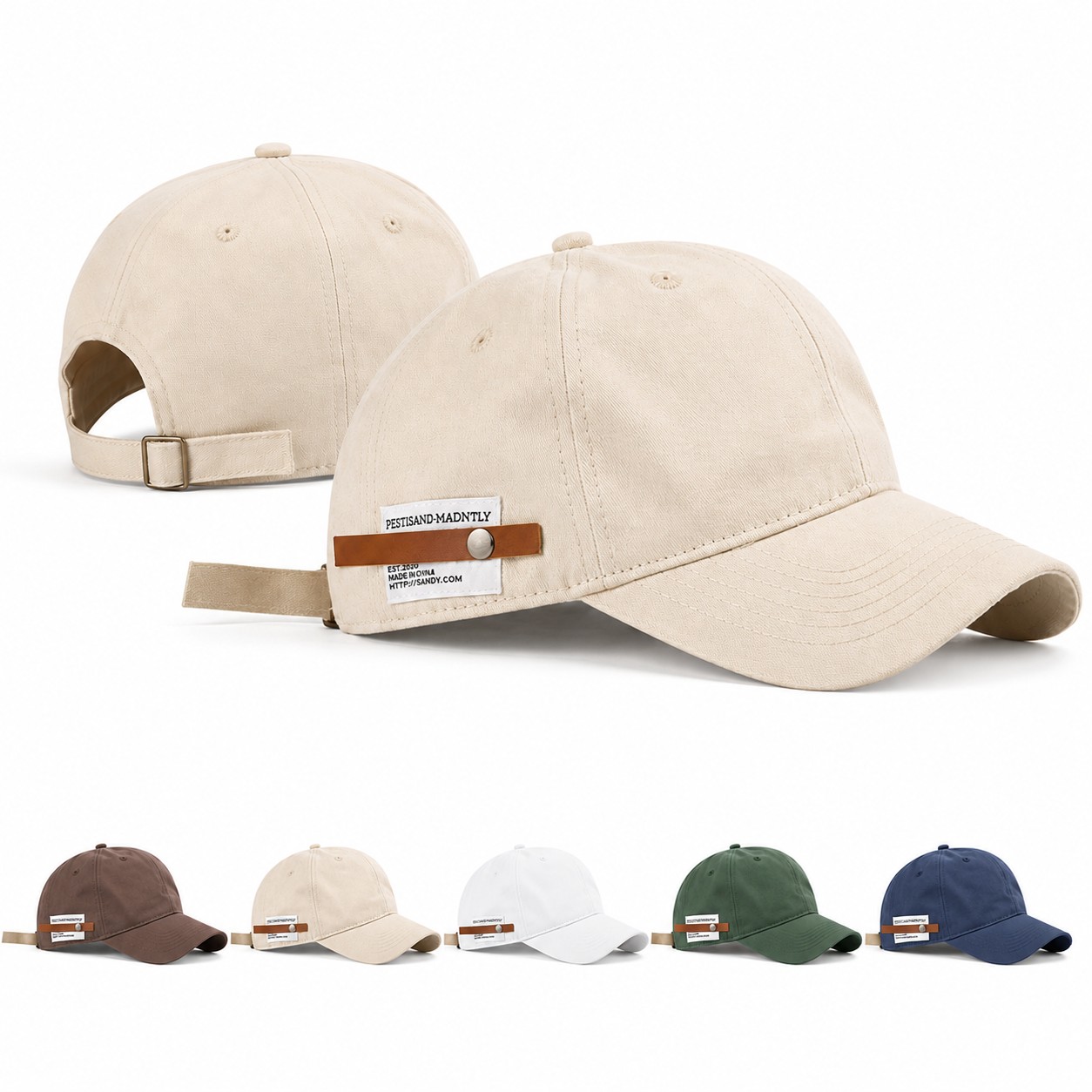 Side Label Polyester Baseball Cap