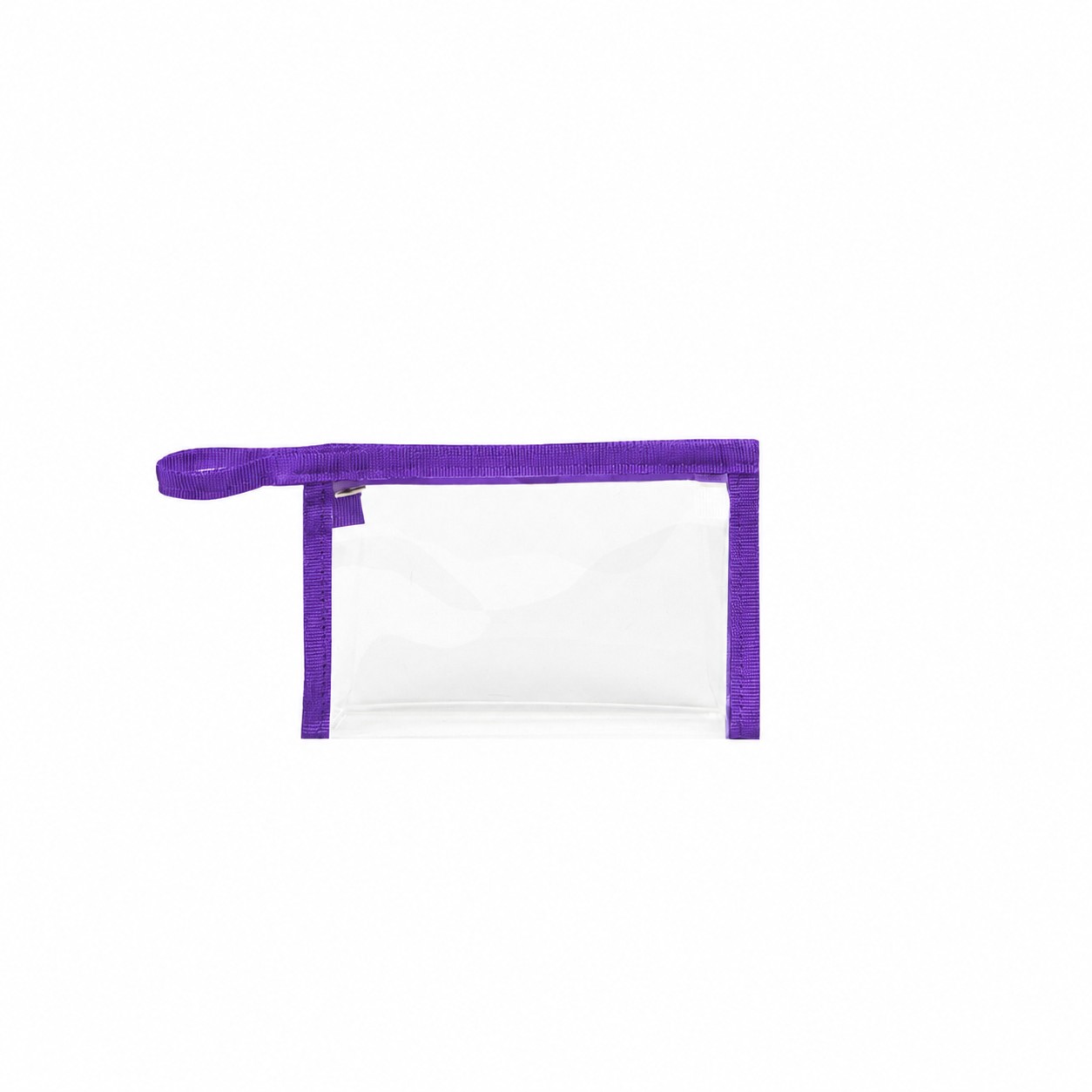PVC And Polyester Zippered Storage Toiletry Bag — Purple
