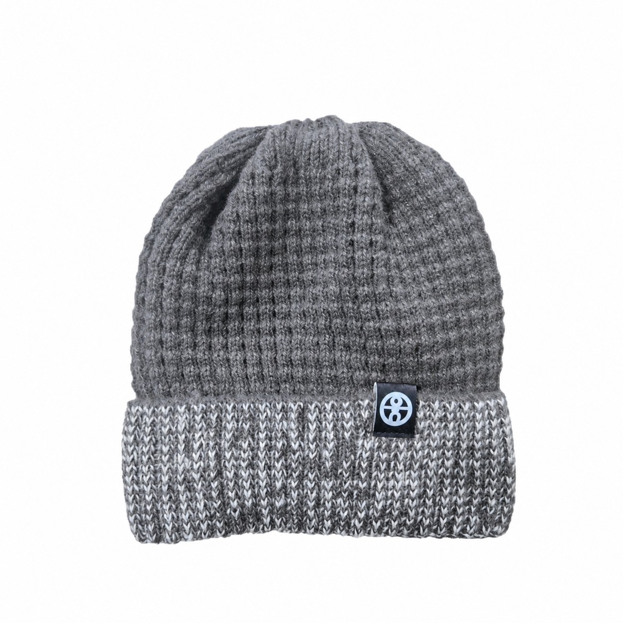 Knit Polyester Cuff Beanie Hat — Gray