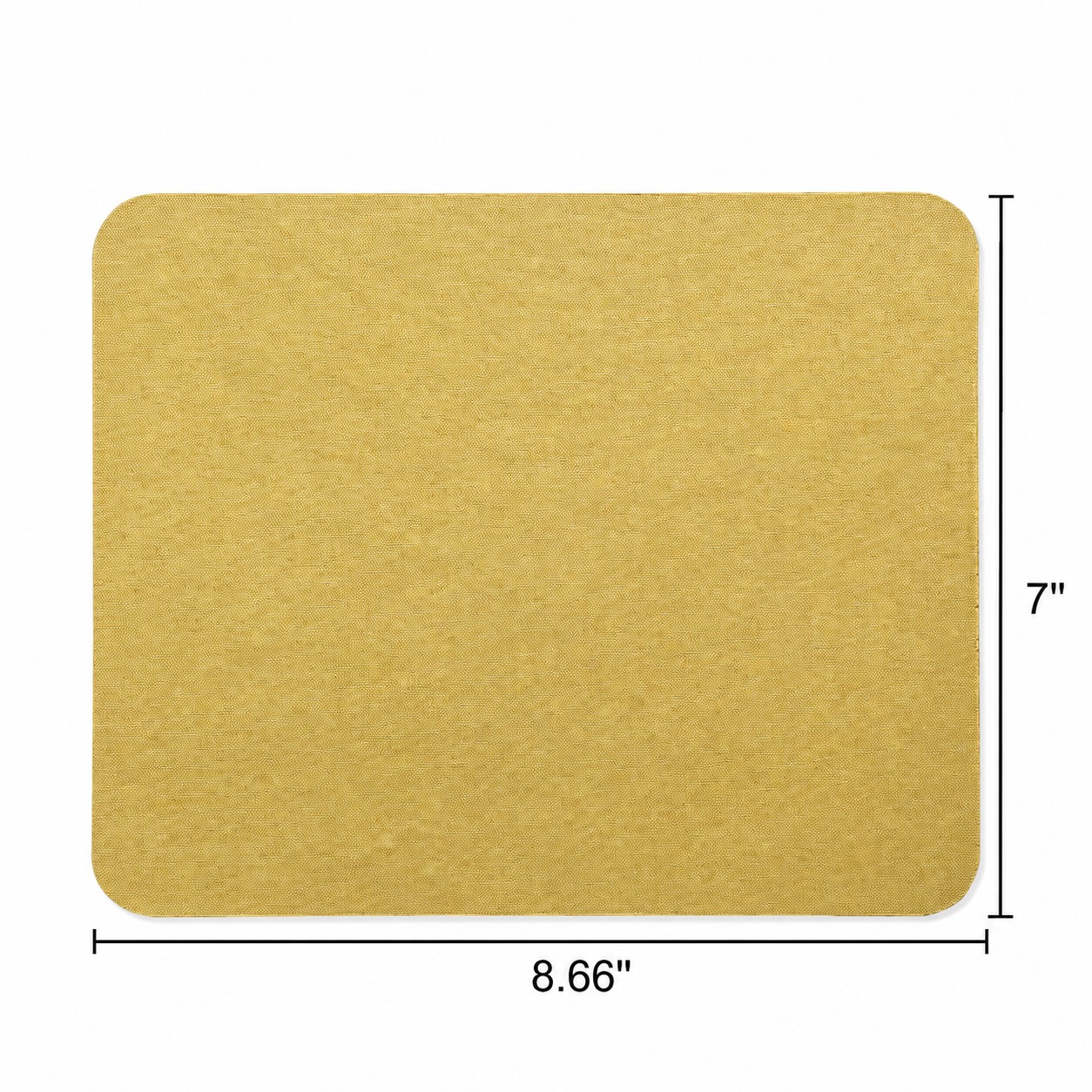 Fabric Mouse Pad With Rubber Foam Base — Brass Gold