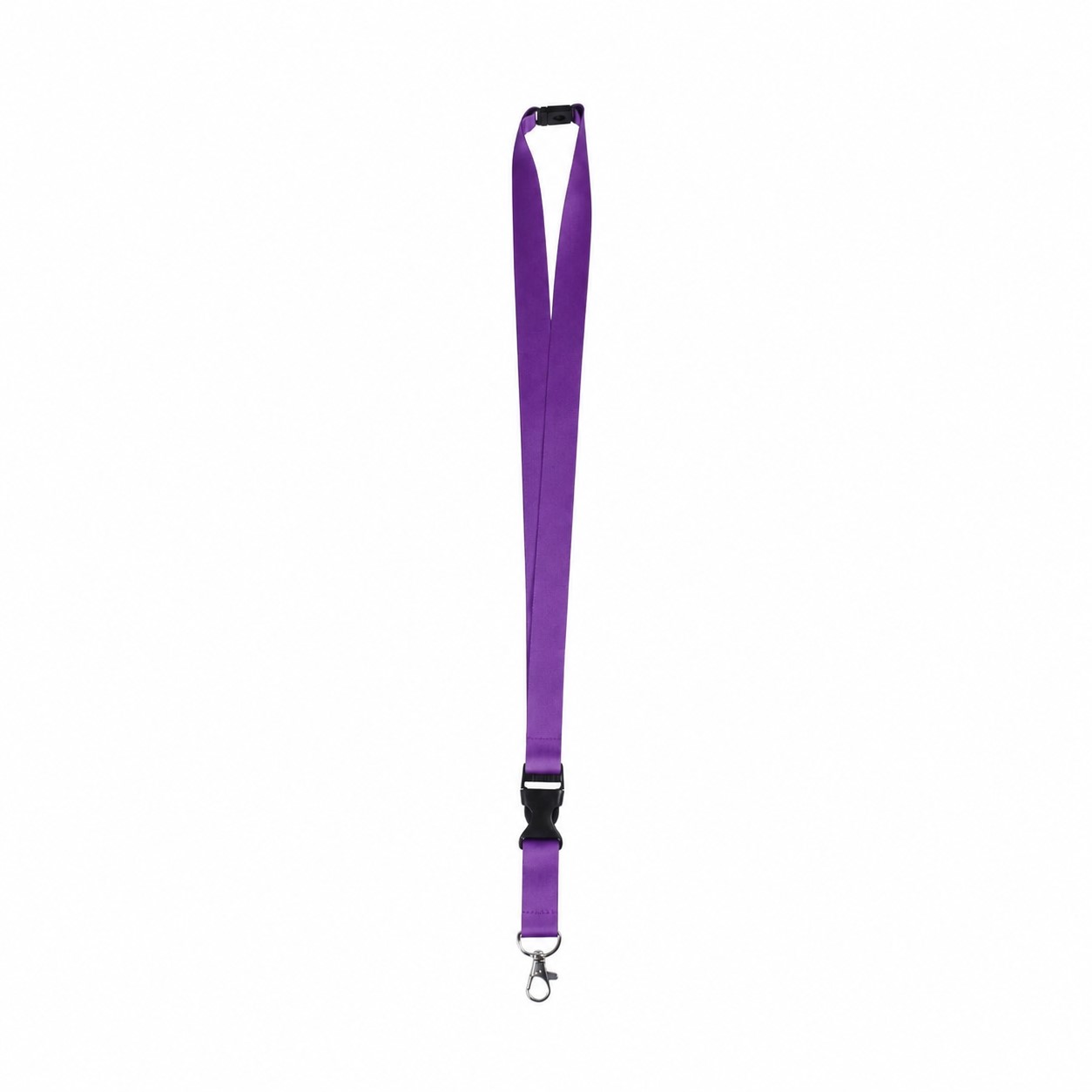 Polyester Breakaway Lanyard With Buckle Release — Purple