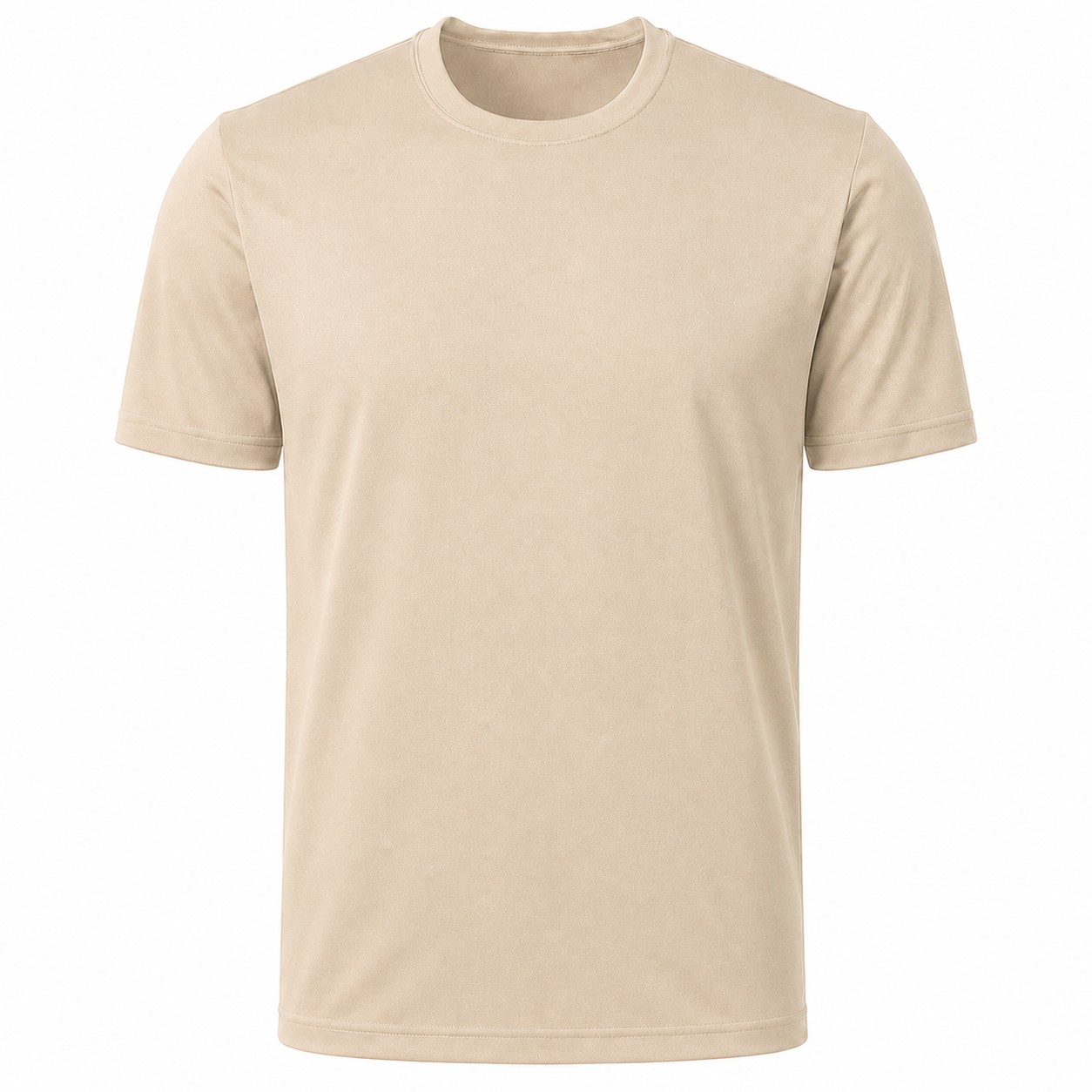 Moisture Wicking Polyester Athletic Tee — Beige
