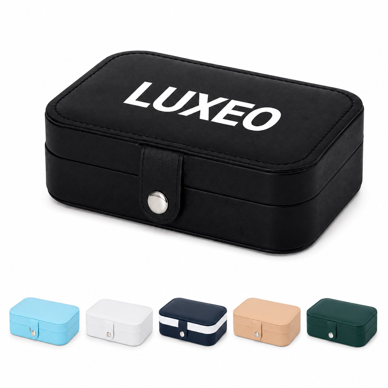 Double Layer Faux Leather Jewelry Case
