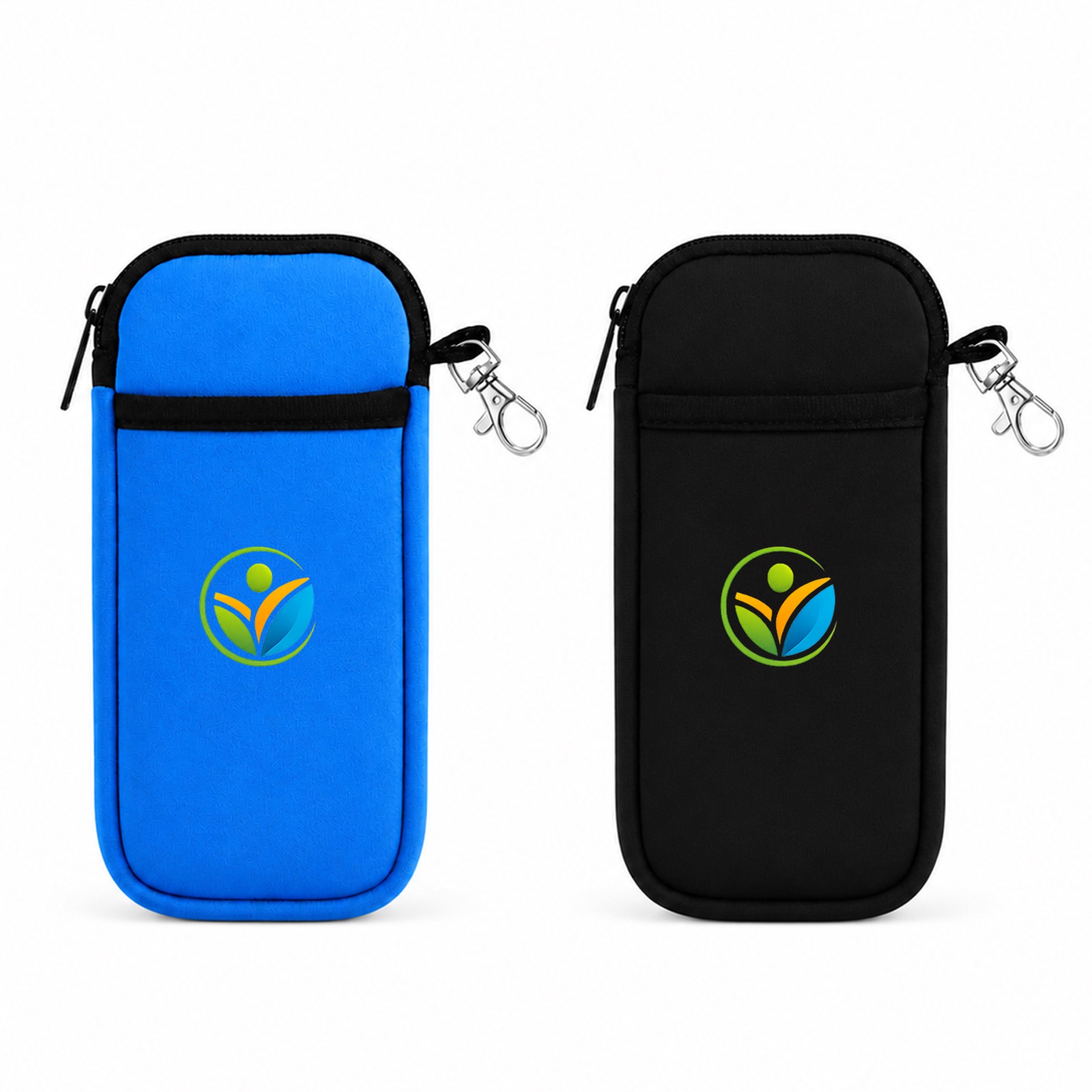 Neoprene Phone Pouch With Keychain Hook — view 1