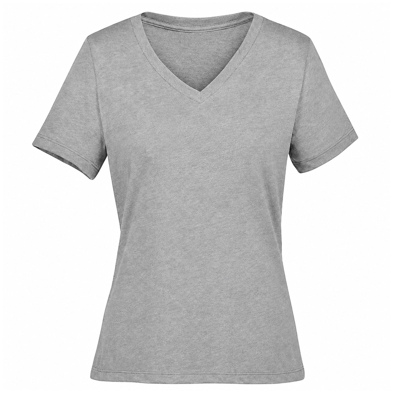 Relaxed Ladies V Neck Heather Tee — Gray