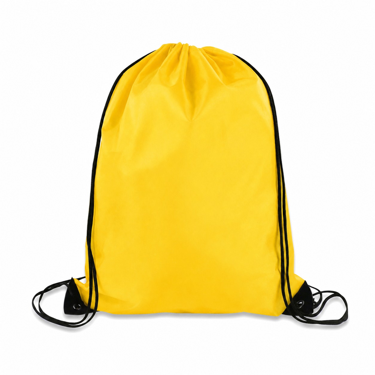 210D Polyester Drawstring Bag — Yellow
