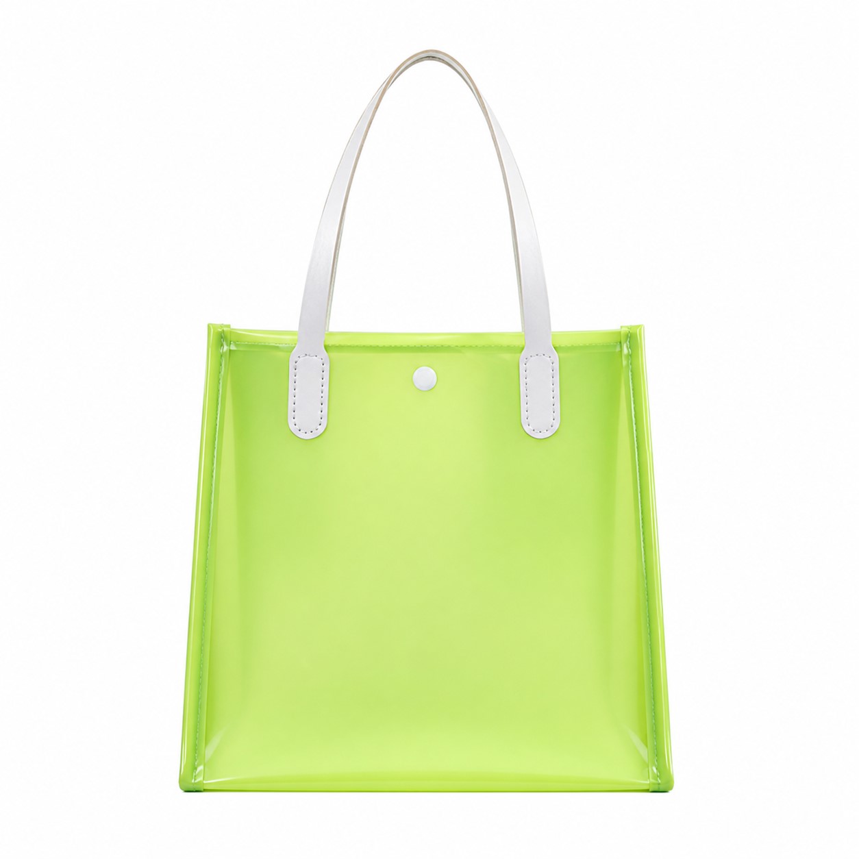 Translucent PVC Snap Closure Beach Tote — view 2