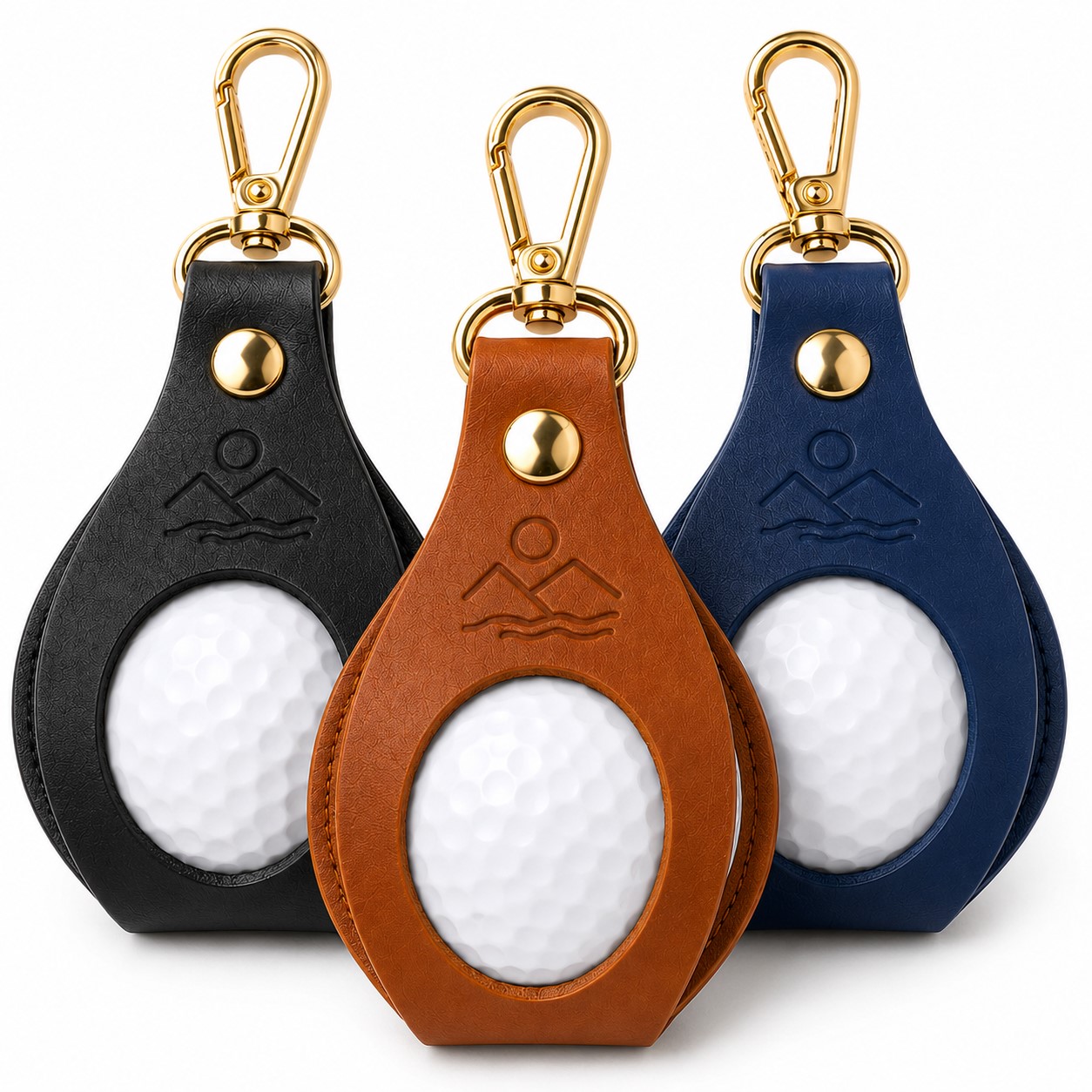 Single Ball PU Leather Golf Pouch