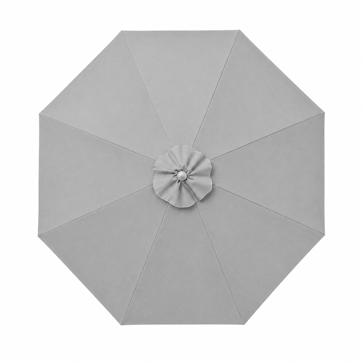Nine Foot Commercial Market Umbrella — Nickel Silver