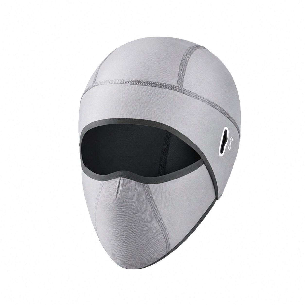 Polyester Cycling Face Hood — Light Gray