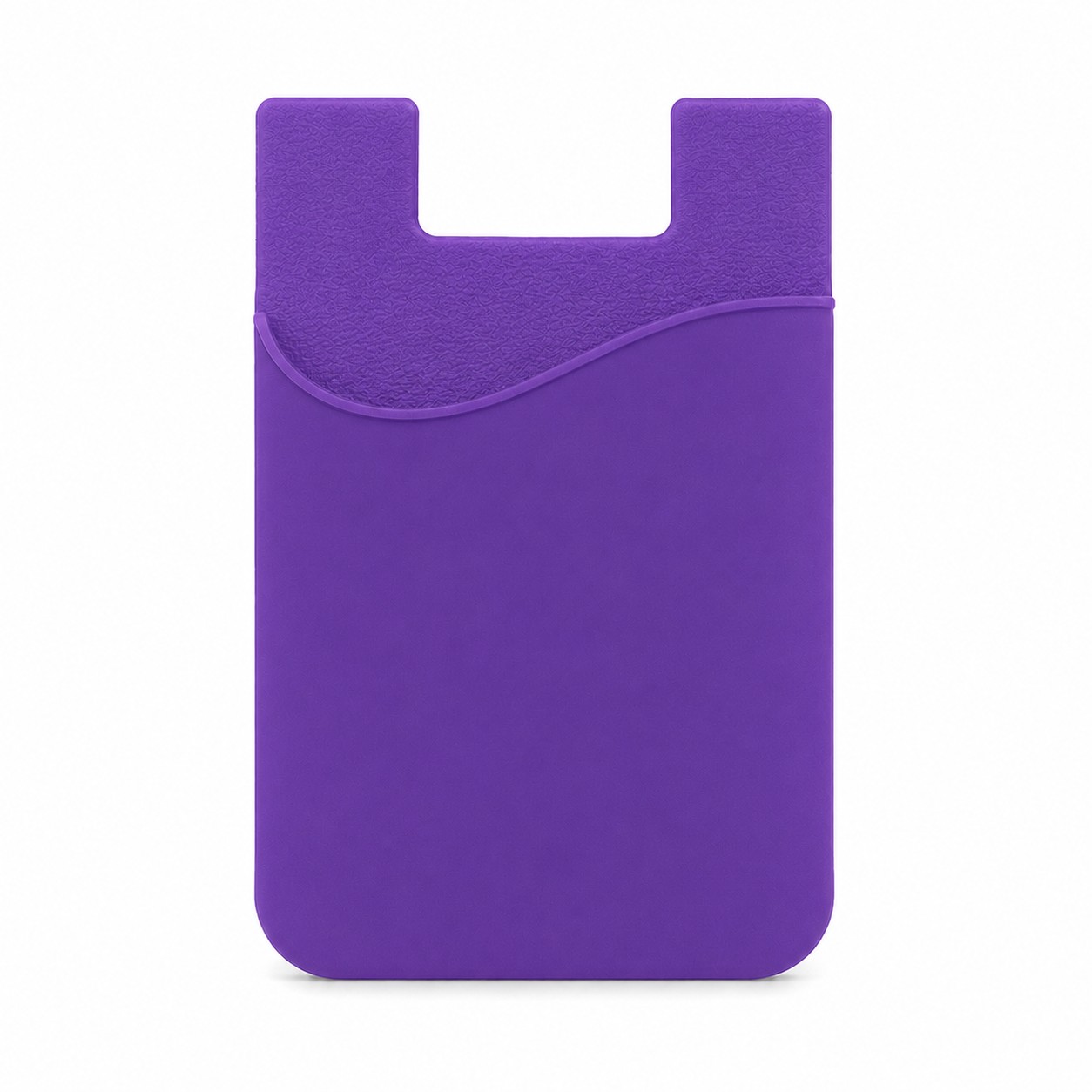 Adhesive Silicone Phone Card Holder — Purple