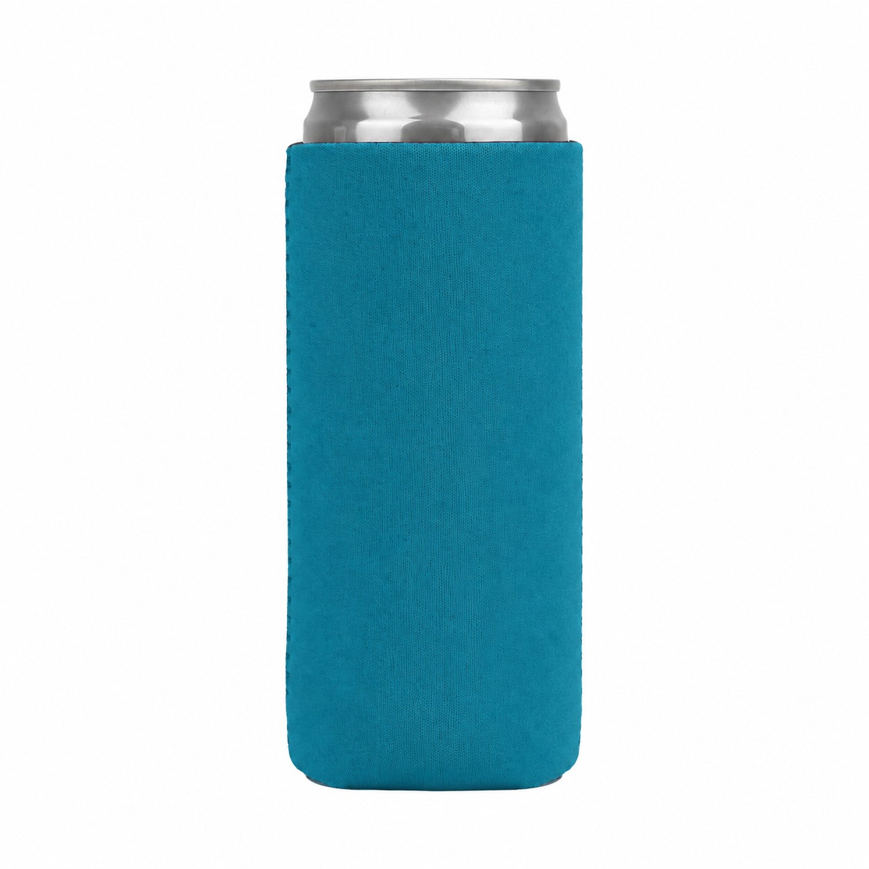 Slim Neoprene Can Cooler — Teal Blue