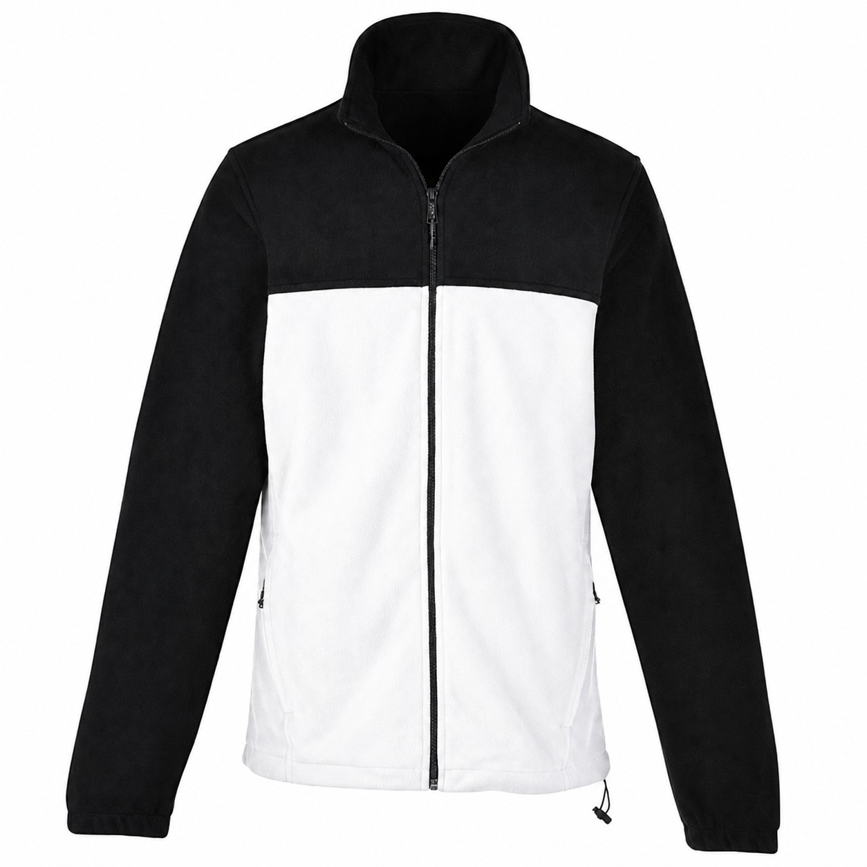 Polyester Full Zip Fleece Jacket — White