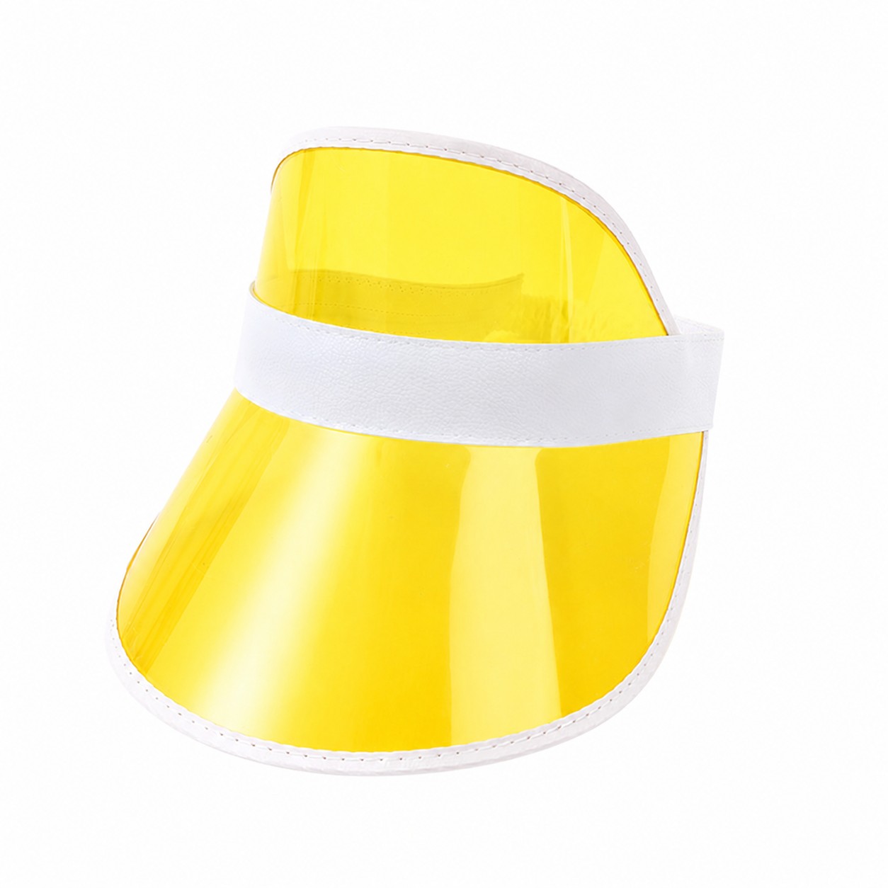 PVC Tinted Sport Visor Cap — Yellow