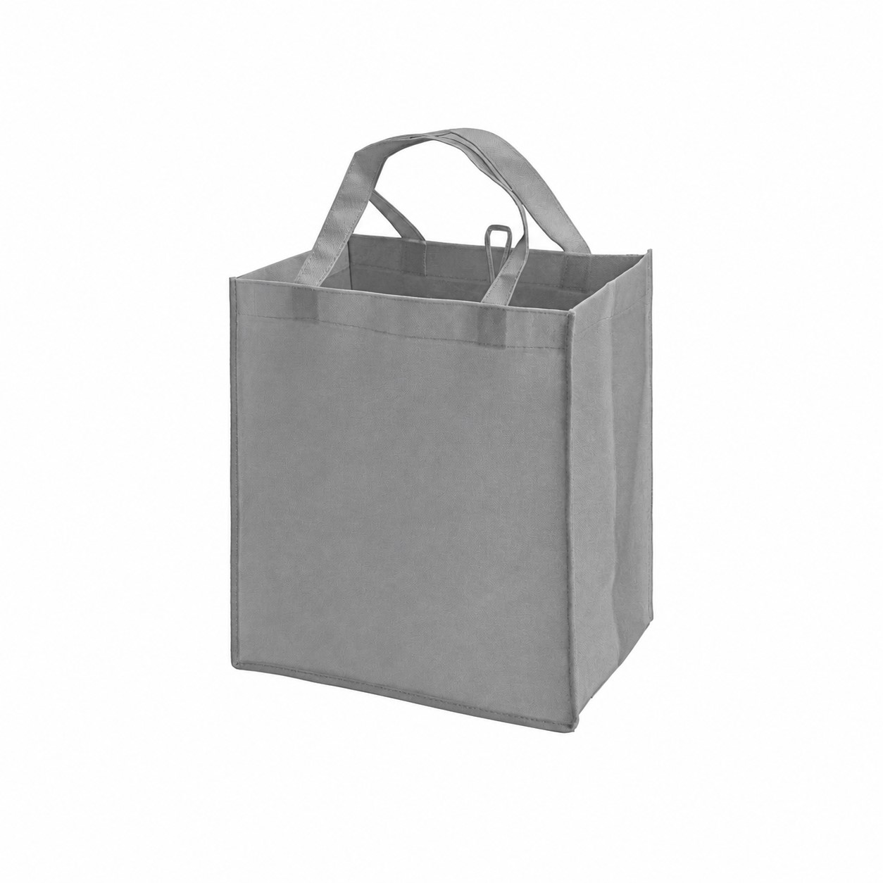 80GSM Non-Woven 16" Reinforced Handles Tote Bag — Gray