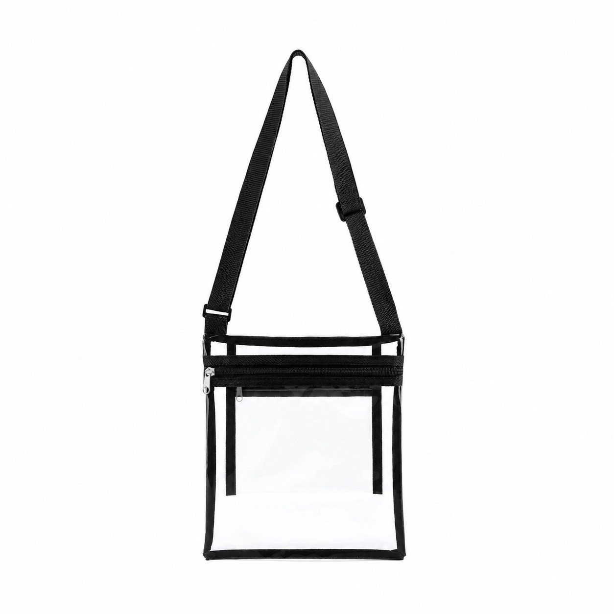 PVC Crossbody Sling Bag — Black