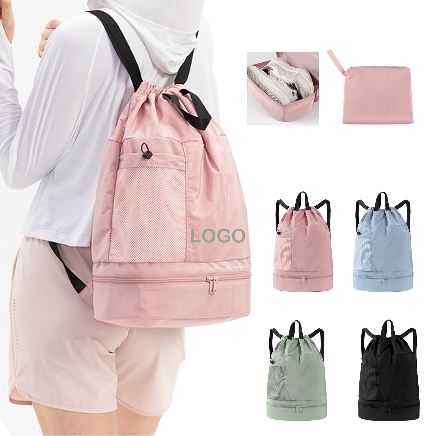 Polyester Drawstring Sports Backpack