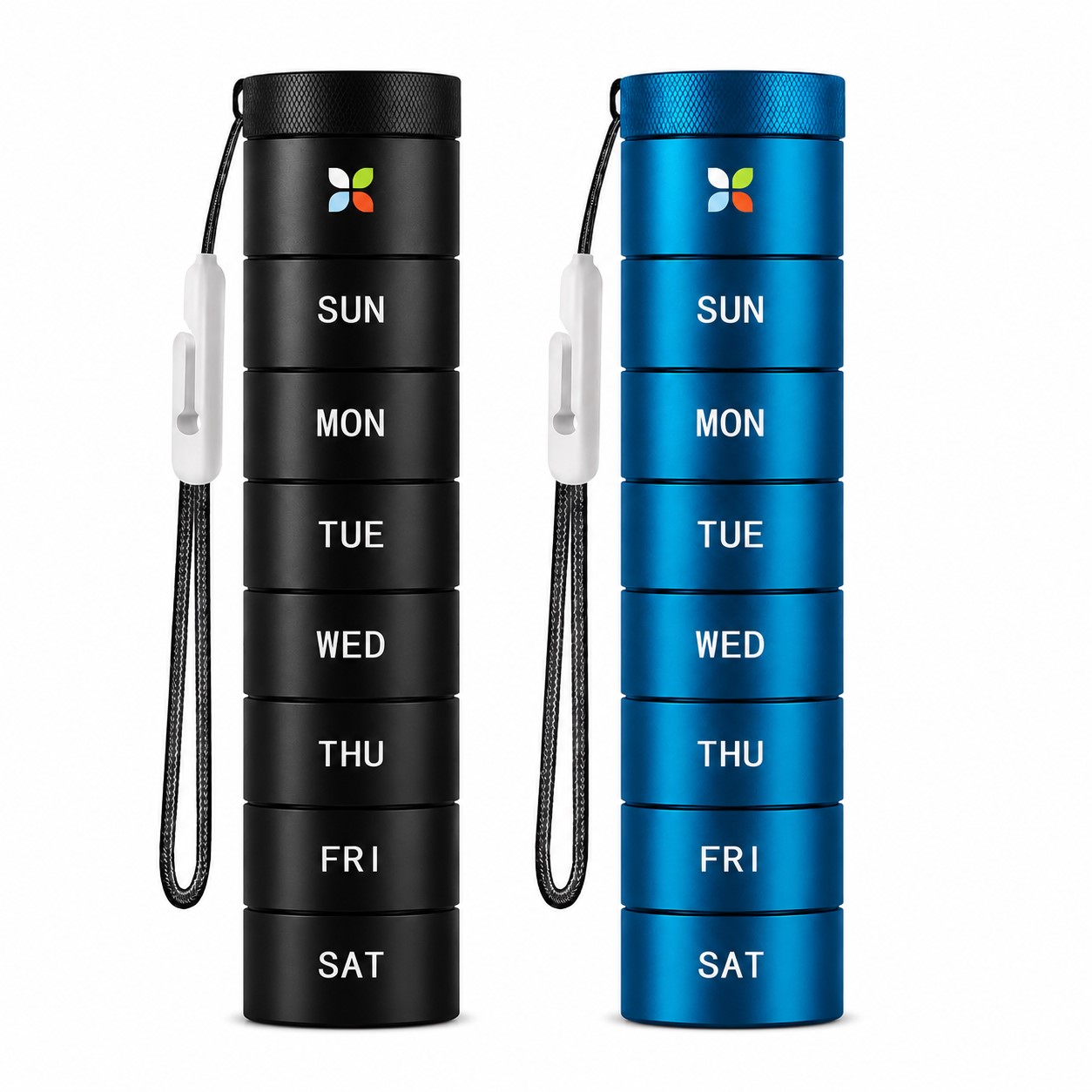 Stackable Aluminum Weekly Pill Organizer