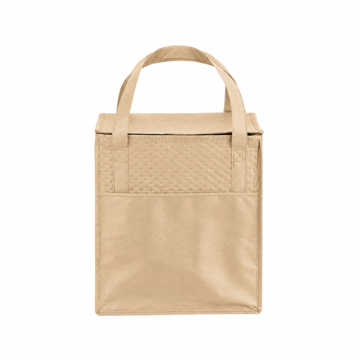 Insulated Non-Woven Shopping Tote — Khaki Beige