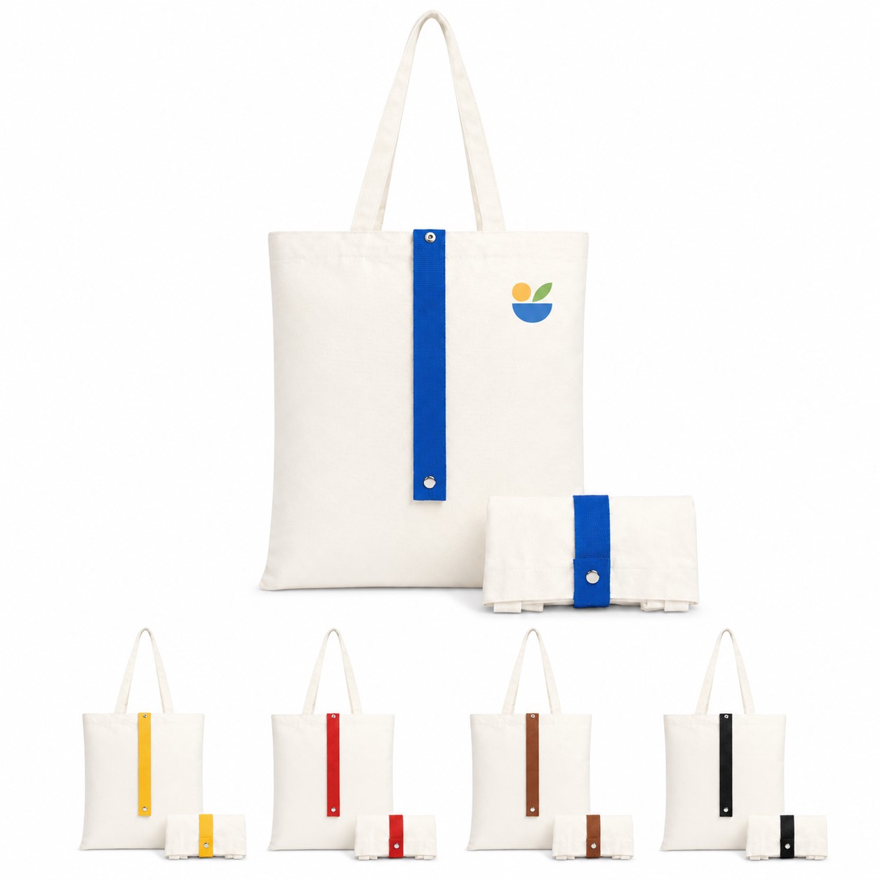 Foldable Canvas Tote With Reinforced Handles