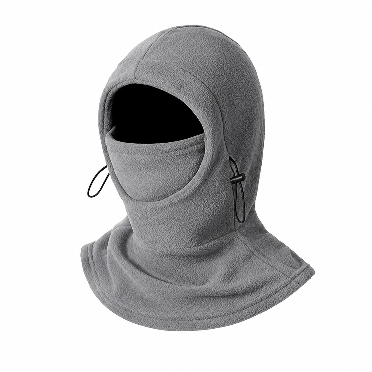 Polar Fleece Ski Balaclava Hood — Gray