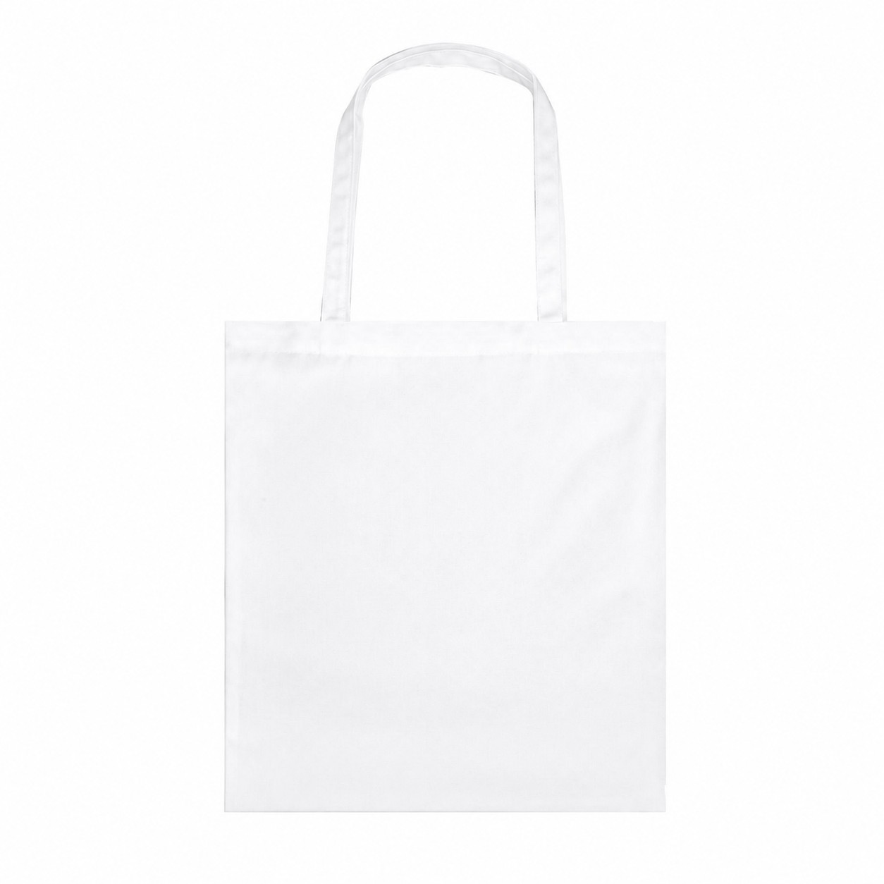 8 Oz Polyester Canvas Tote Bag — Clear White