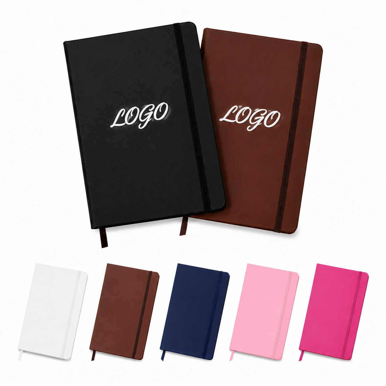 A5 Leather Notebook With Elastic Band