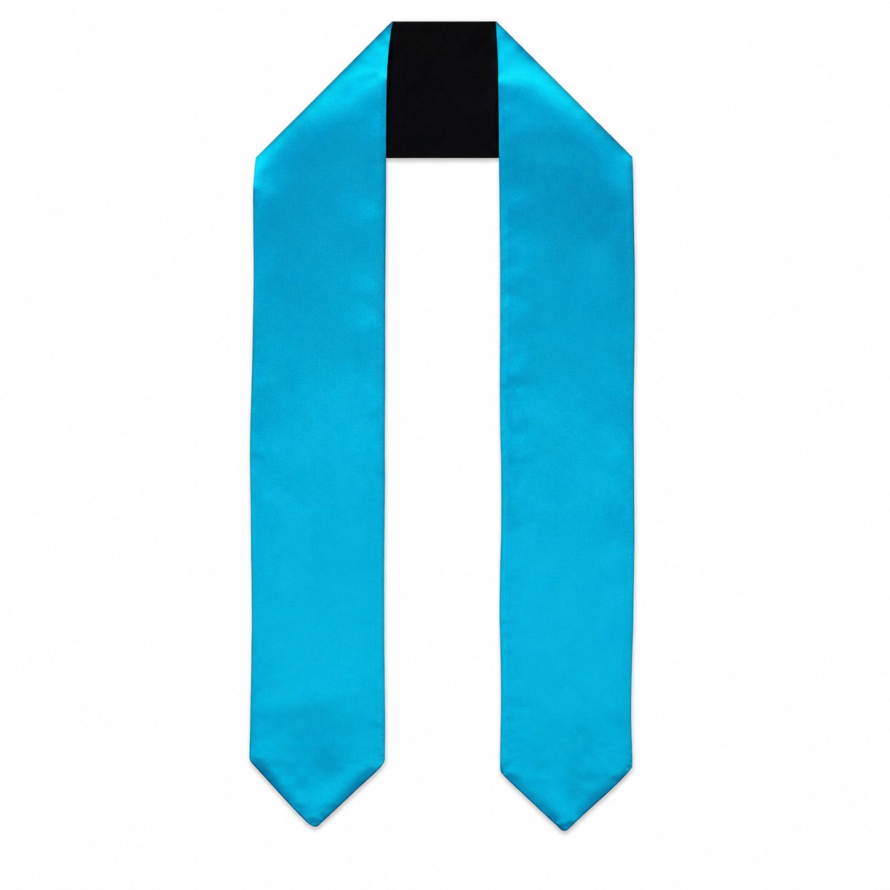 Satin Pointed End Graduation Stole — view 2