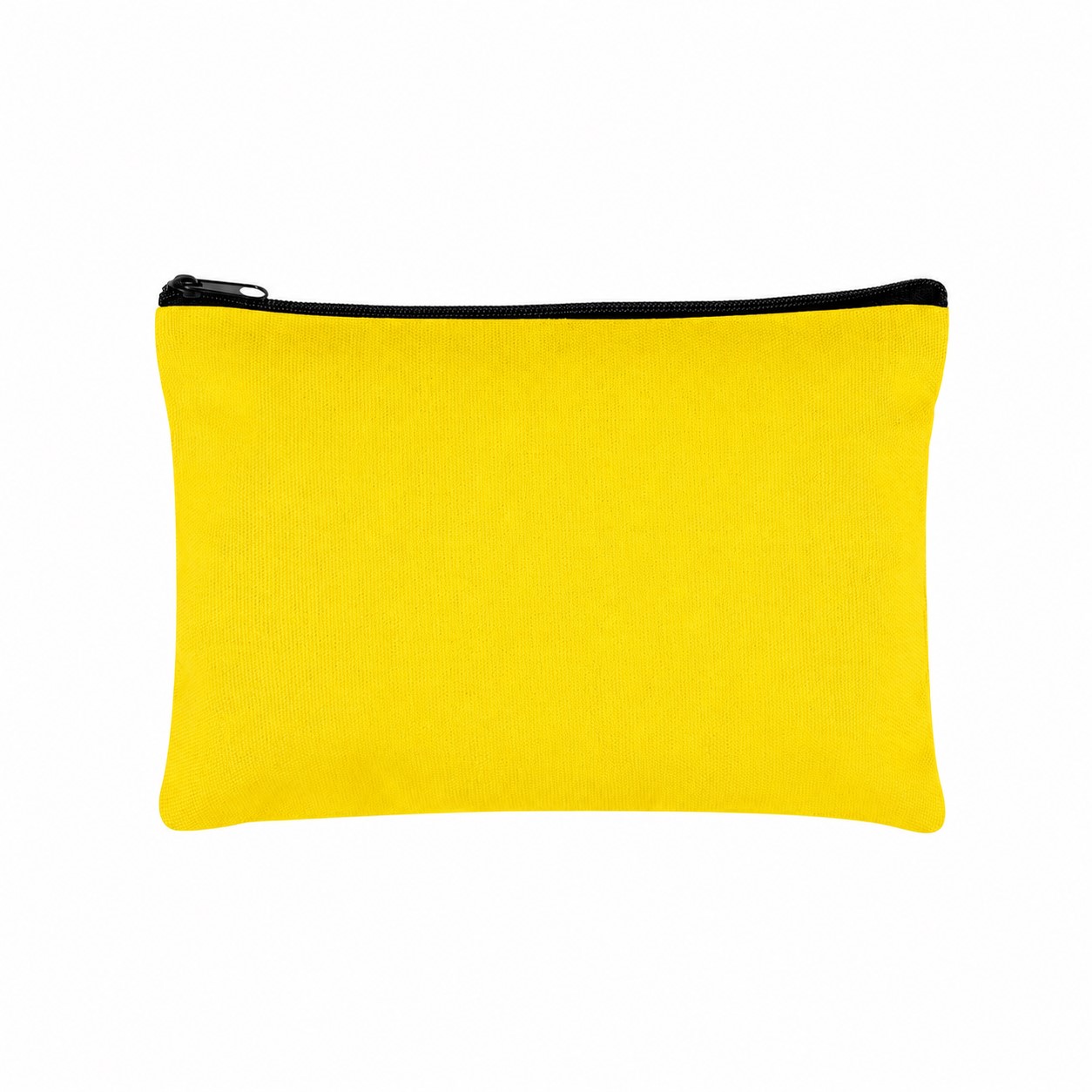 Canvas Zippered Storage Travel Pouch — Yellow