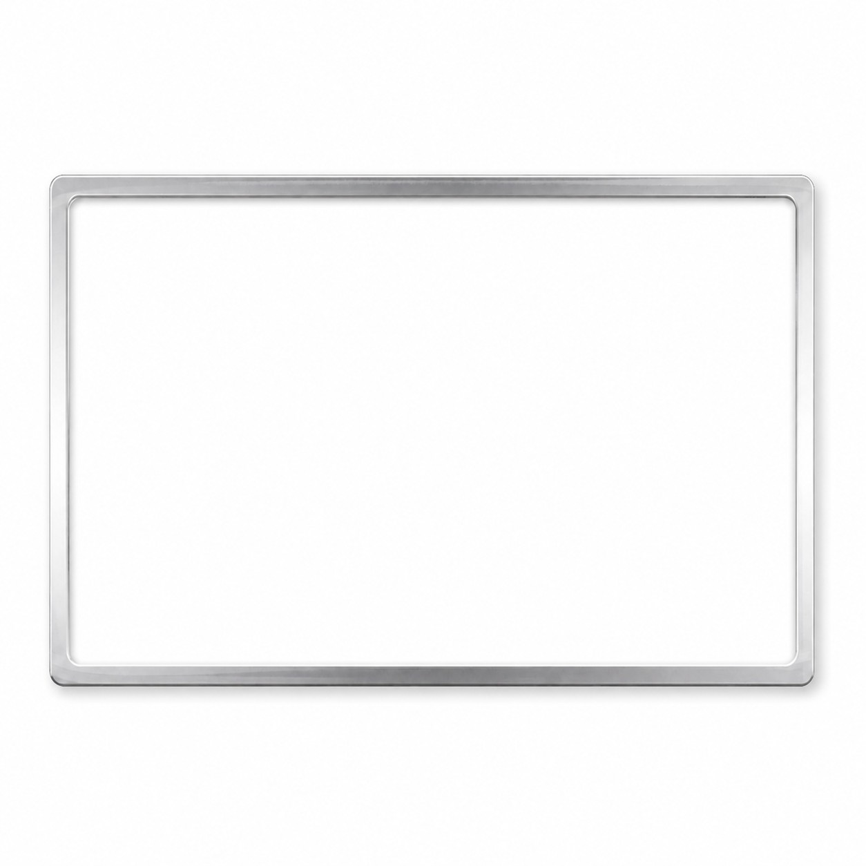 Rectangle Epoxy Dome Lapel Pin — Clear White