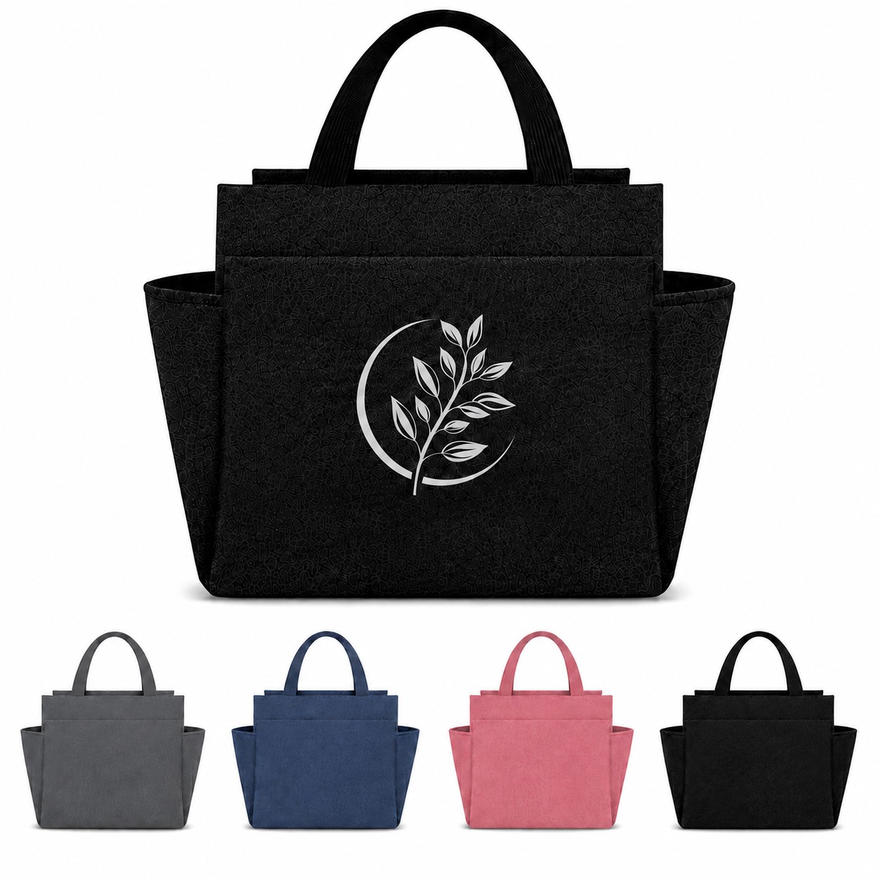Oxford Insulated Lunch Bag With Side Pockets