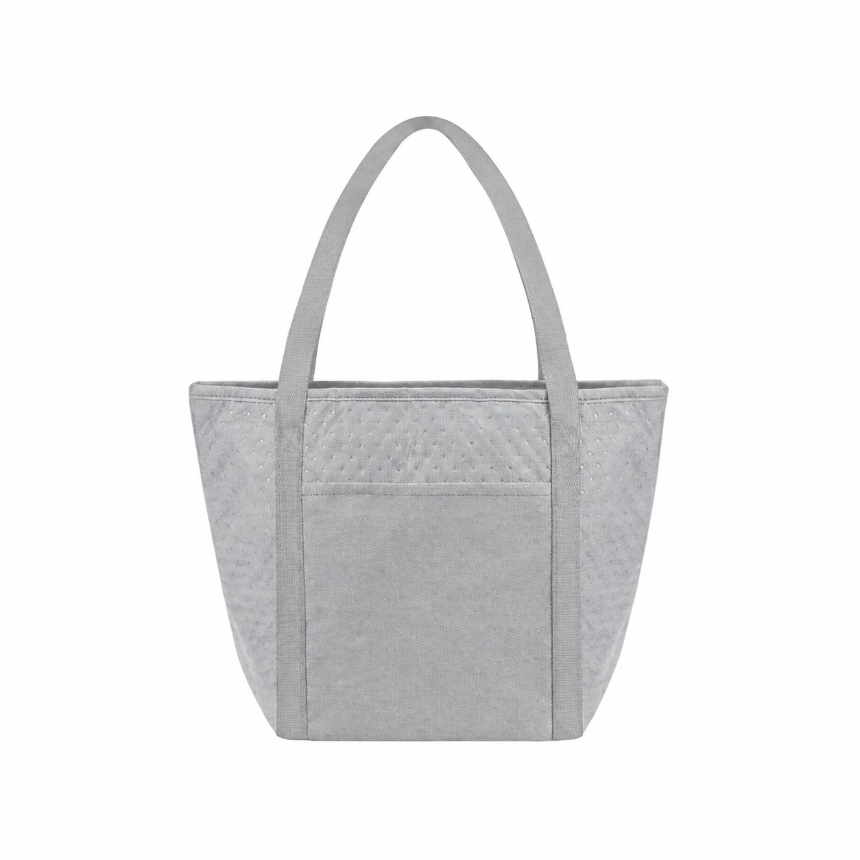 Zipper Roomy Cooler Tote — Light Gray