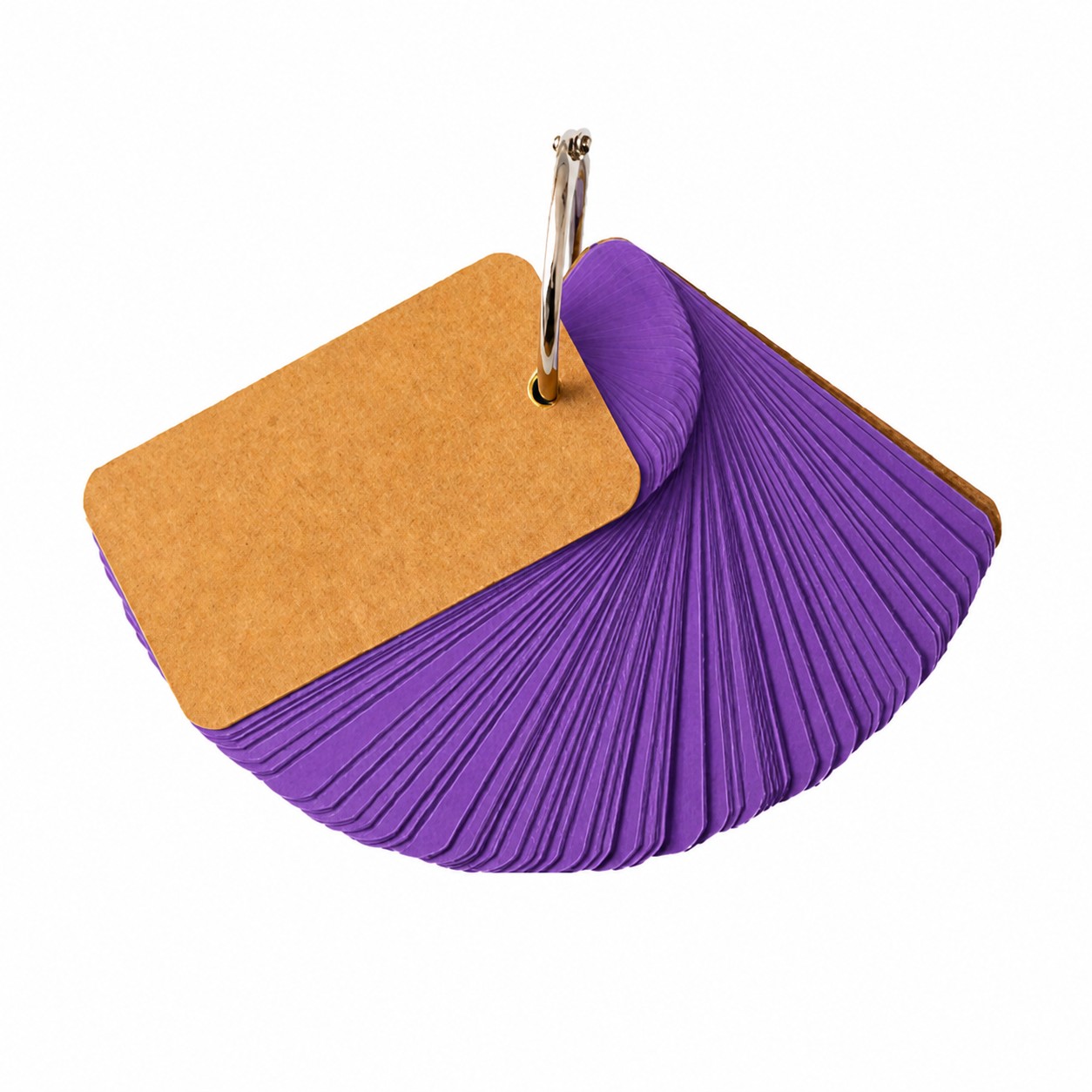 Ring Bound Kraft Notecard Set — Purple