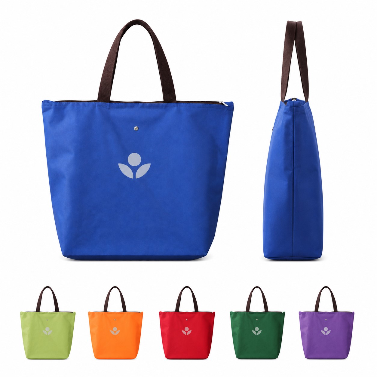 Packable Zippered Oxford Market Tote