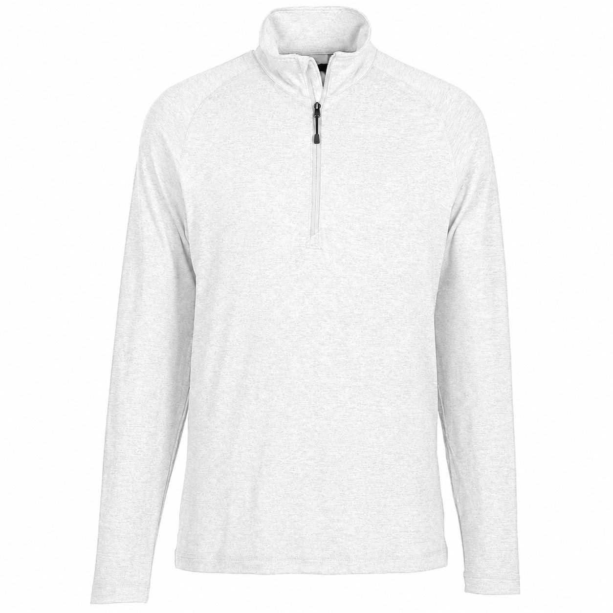 Cotton Pocket Quarter Zip Shirt — White