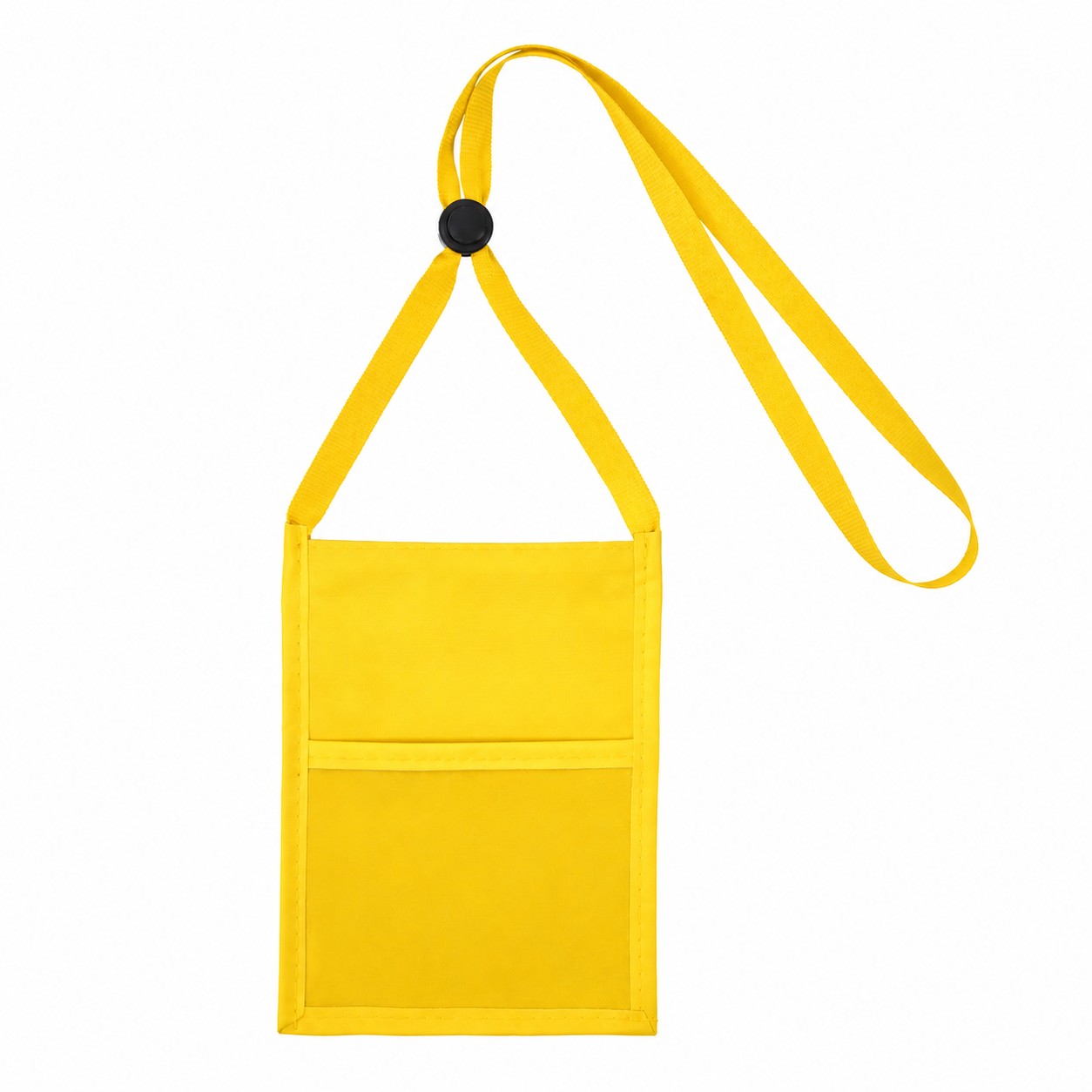 Adjustable Lanyard Badge Wallet — Yellow