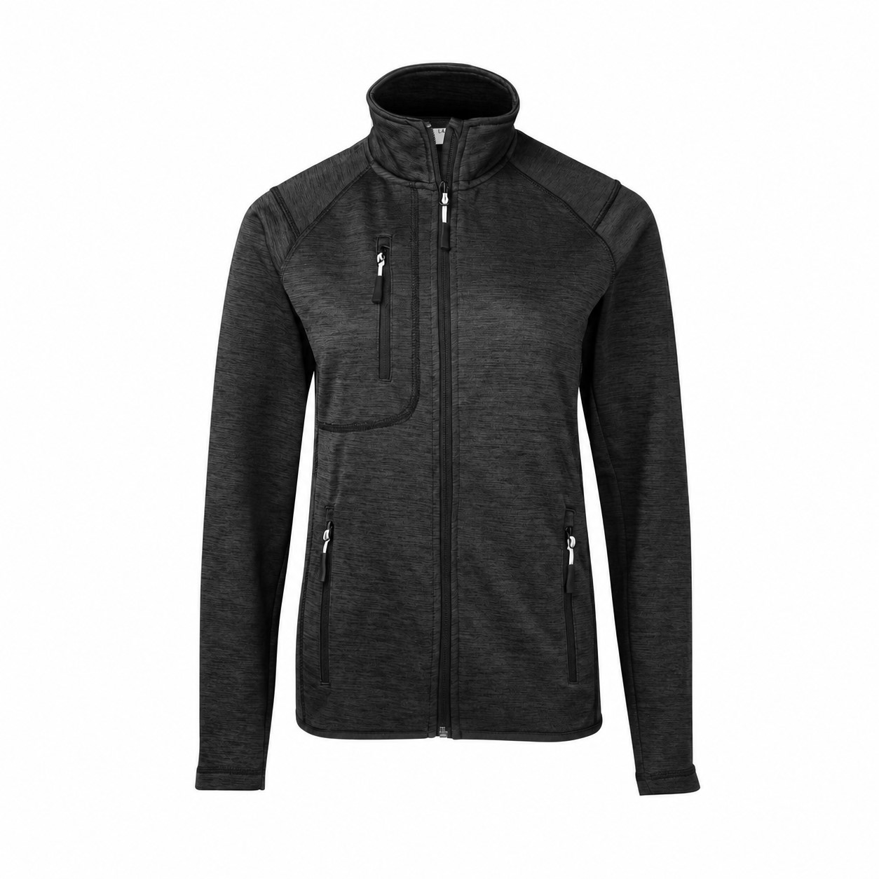 Women's Brushed Fleece Zip Jacket — Heather Black