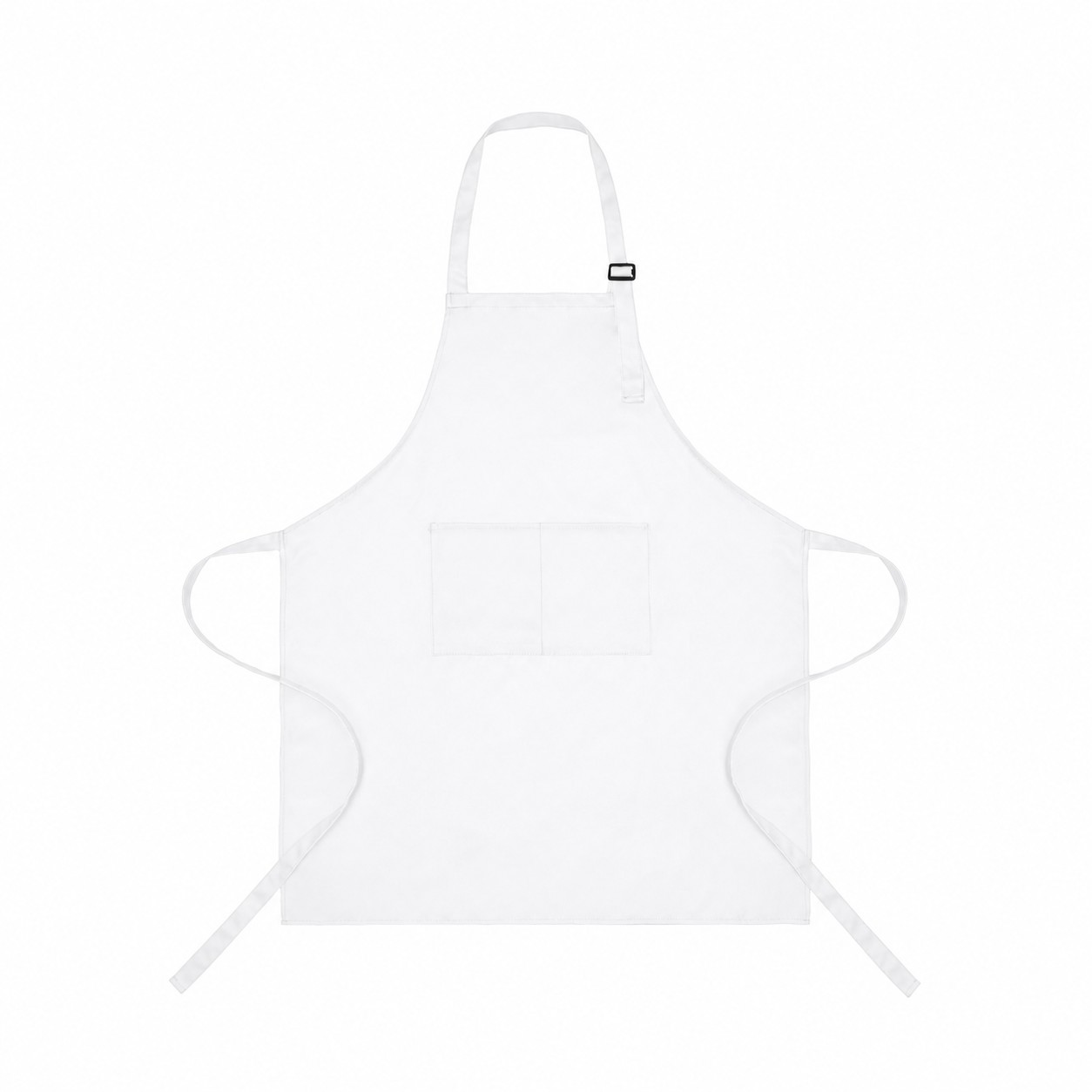 Full Length Polyester Bib Apron — Clear White