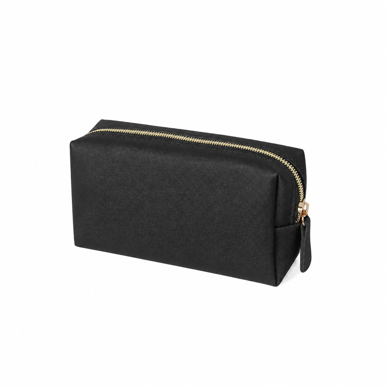 PU Leather Makeup Bag — Black