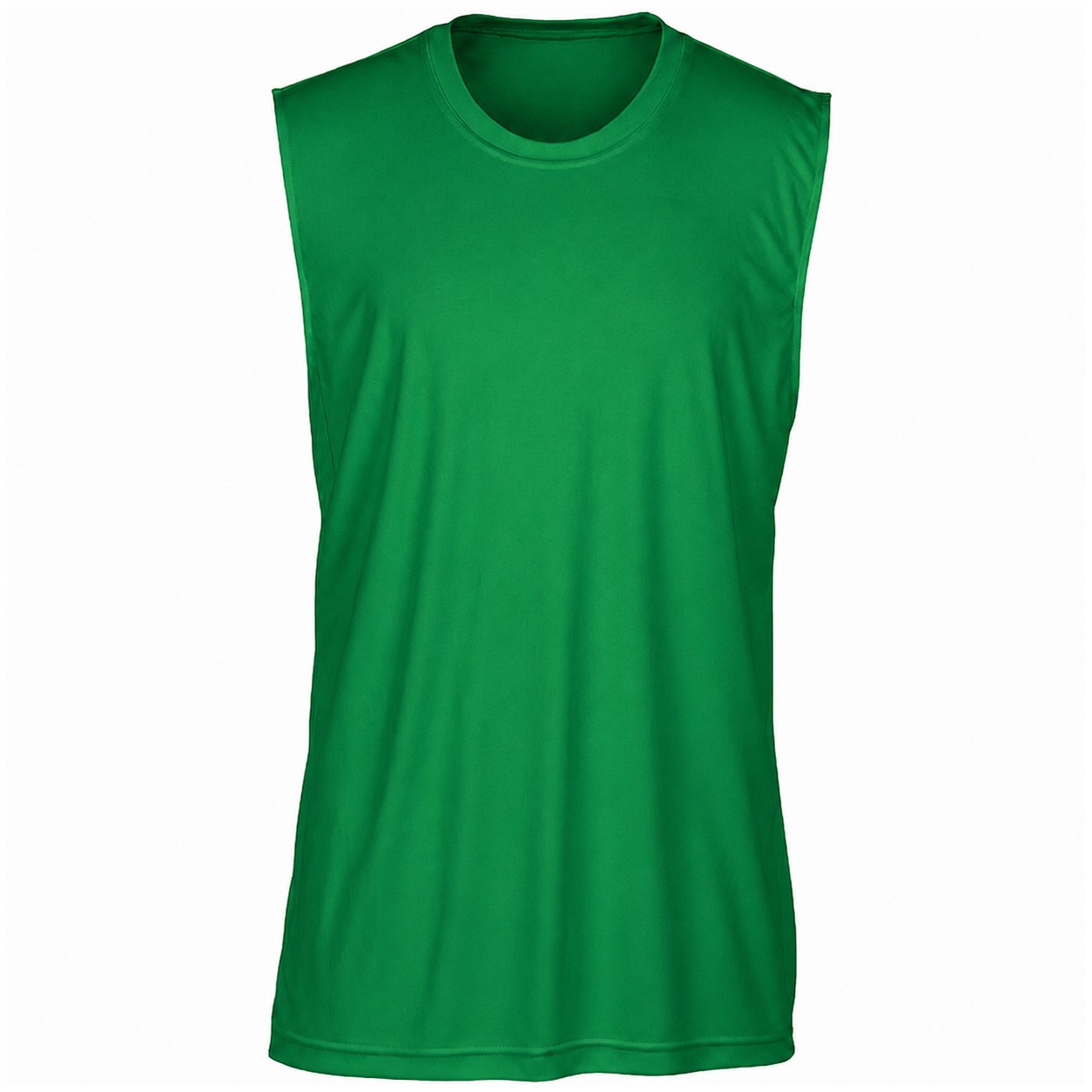 Sleeveless Polyester Performance Muscle Tank — Green