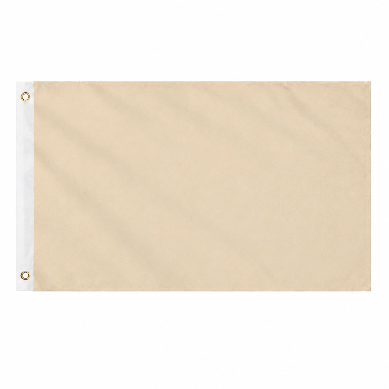 3' Double Sided Polyester Flag — Natural Beige