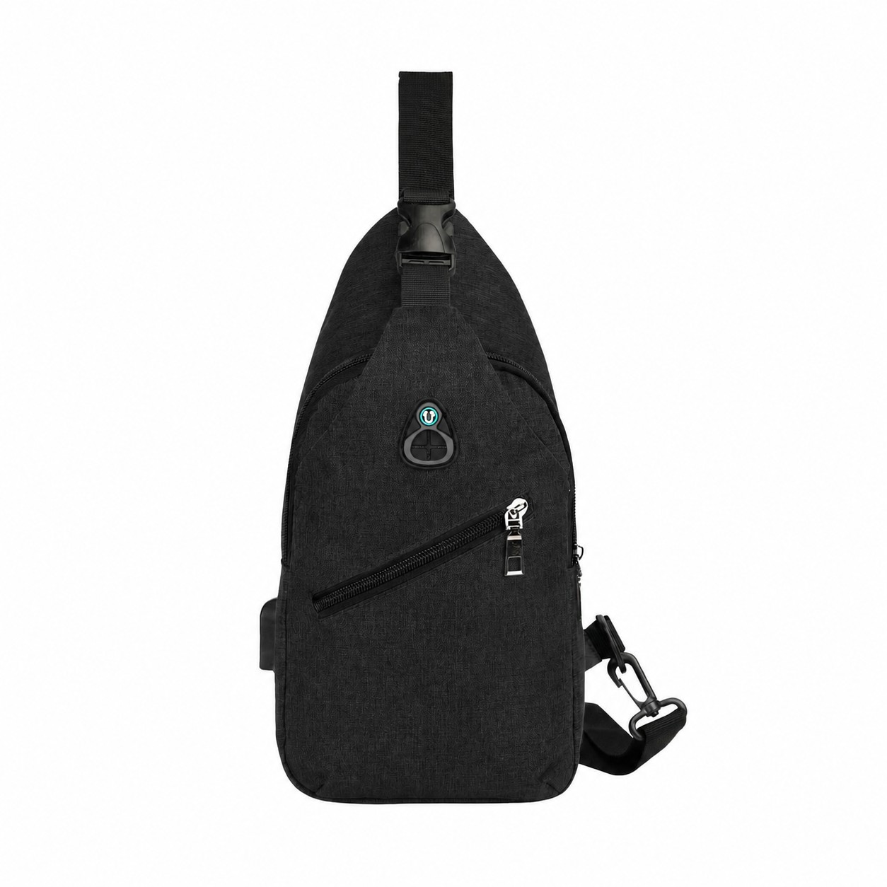 Outdoor 300D Crossbody Sling Bag — Black