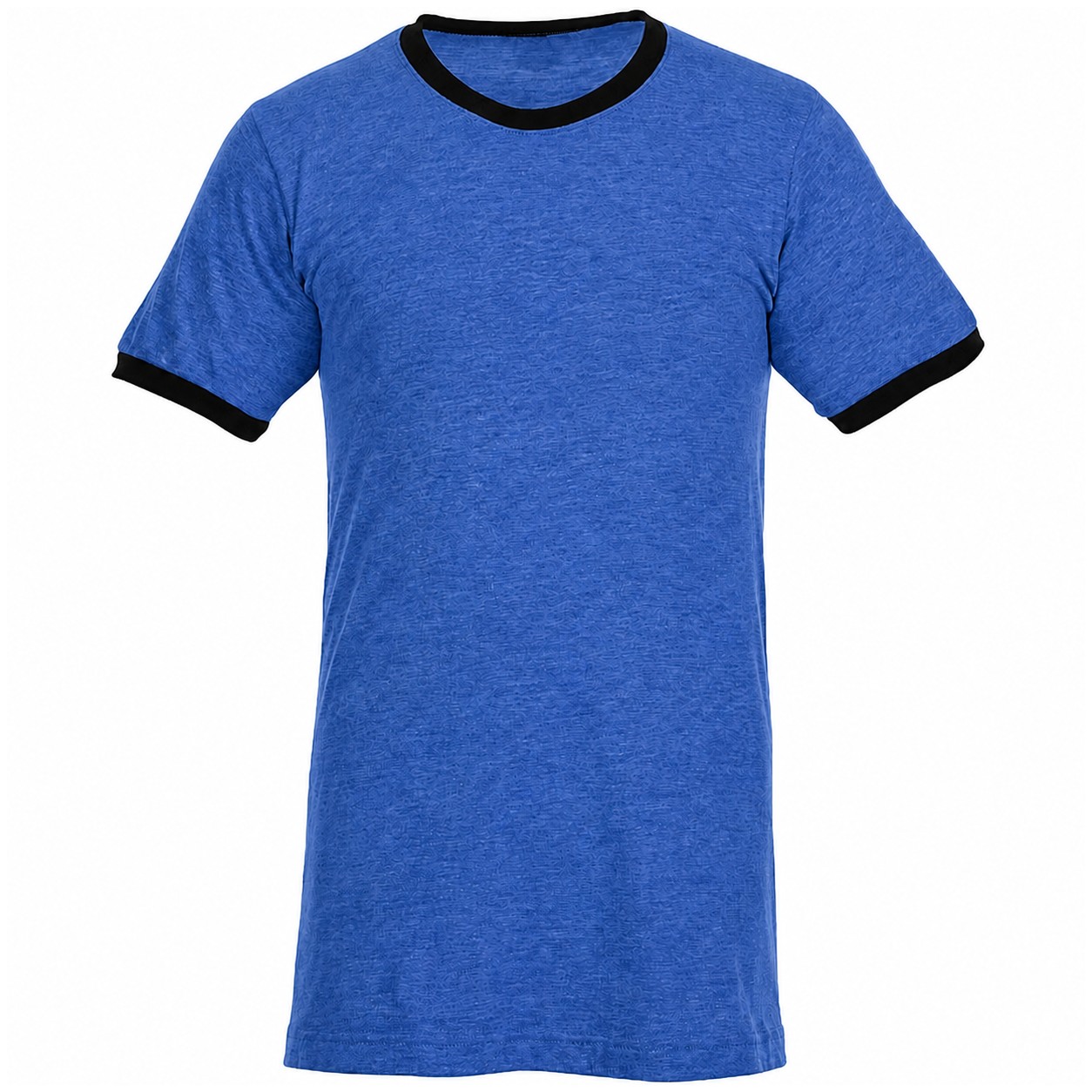 Fine Jersey Ringer Cotton Tee — Blue