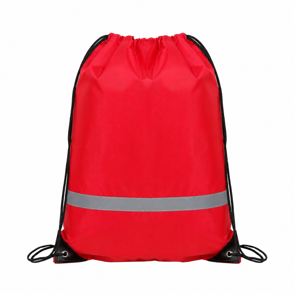 210D Polyester Drawstring Bag — Red