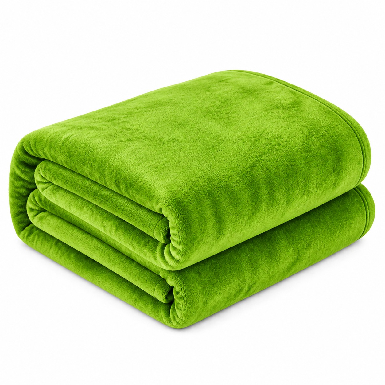 Large Coral Fleece Blanket — Apple Green