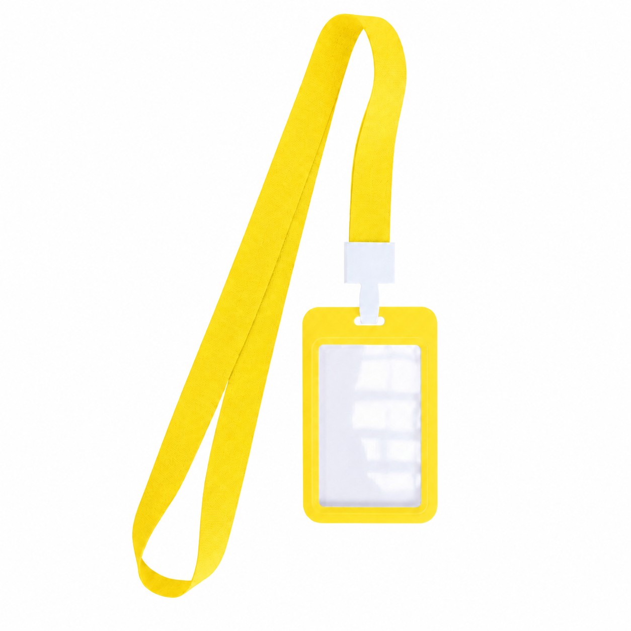 Vertical Sliding Badge Holder Lanyard — Yellow